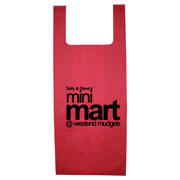 12” W x 22-1/2” H - “Caveat” Everyday Lightweight T-Shirt Style Grocery Shopping Tote Bag